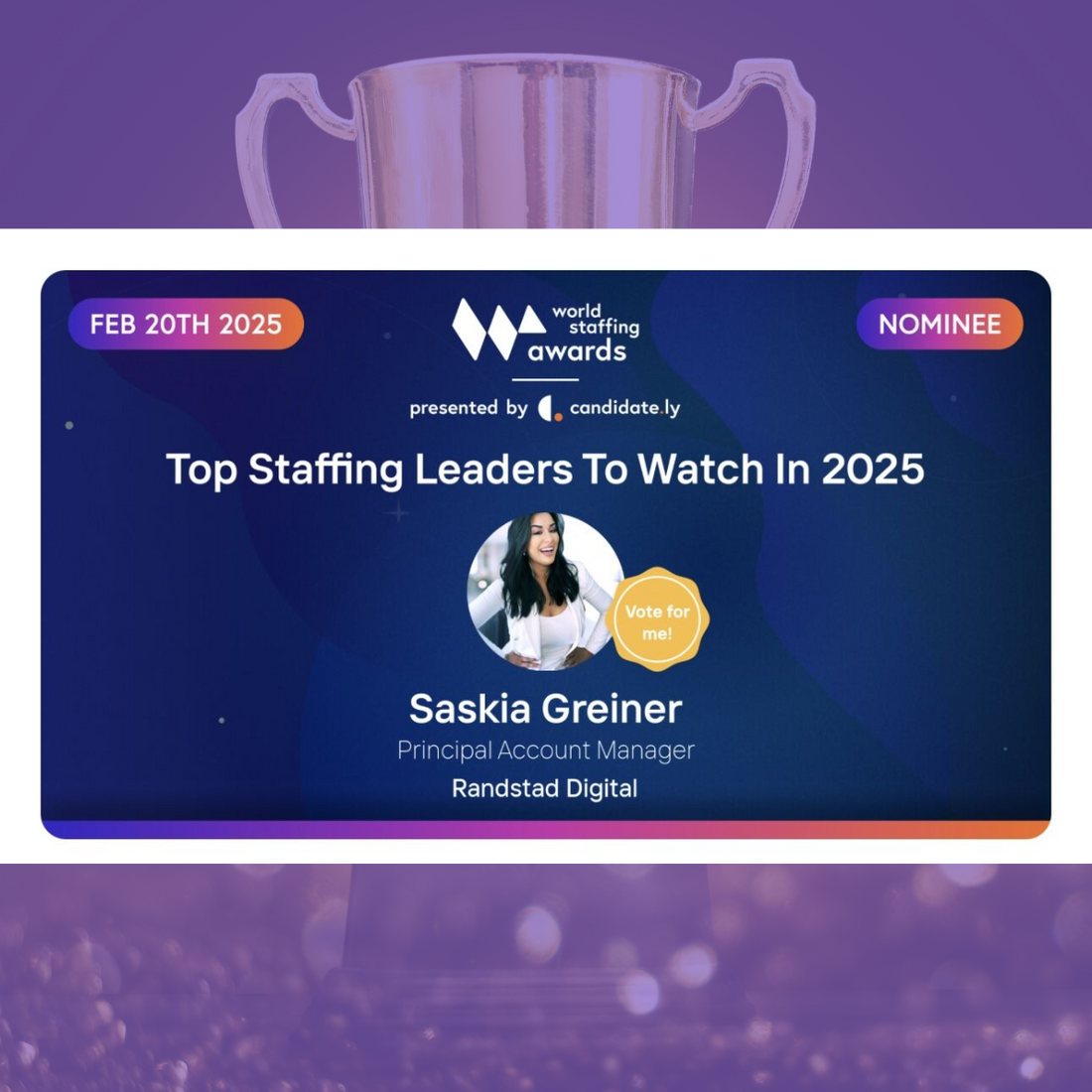 Saskia ist Top Staffing Leader